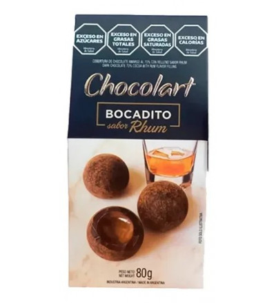 BOCADITO RHUM CON CHOCOLATE X 80 GR