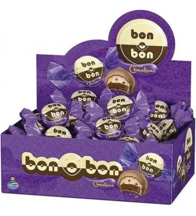 BOMBON BON O BON CHOCOLINAS X 18 UNIDADES