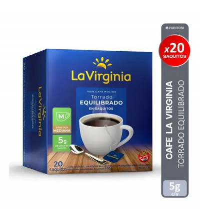 CAFE LA VIRGINIA TORRADO EN SAQUITOS X 20 UNIDADES