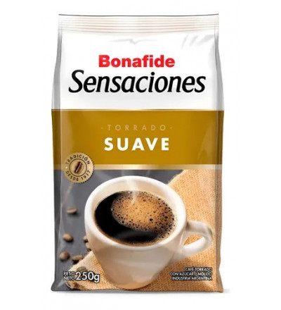 Cafe Molido Bonafide Sensaciones Torrado Suave 250 gr