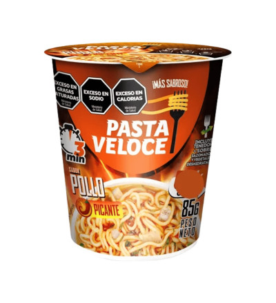 PASTA VELOCE POLLO EN VASO 85 GR