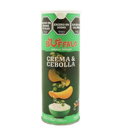 PAPAS TUBO BUFFALO CREMA Y CEBOLLA