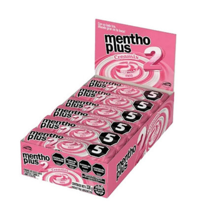 PASTILLA MENTHO PLUS CREAMIX FRUTILLA X 12 UNIDADES