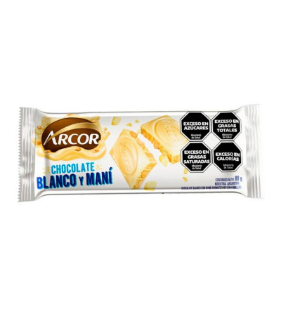 CHOCOLATE ARCOR BLANCO MANI 80 GR