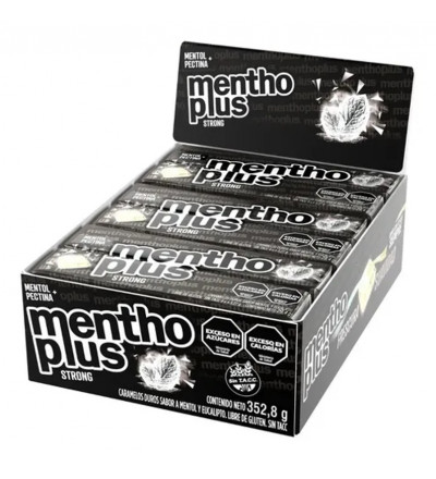 PASTILLA MENTHO PLUS SIN AZUCAR STRONG X 12 UNIDADES