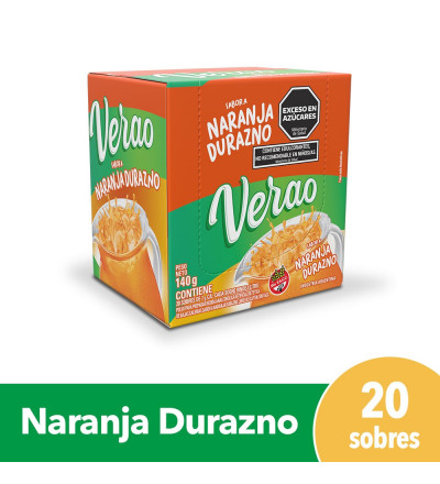 JUGO VERAO NARANJA DURAZNO X 20 UNIDADES