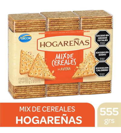 GALLETAS HOGARENAS MIX CEREAL X 3 UNIDADES