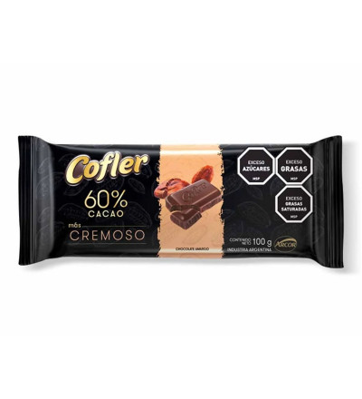 CHOCOLATE COFLER 60% CACAO 100 GR