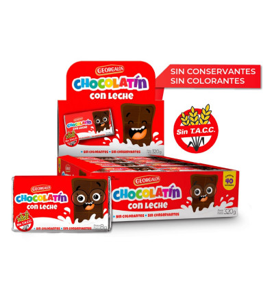 CHOCOLATE GEORGALO NEGRO X 40 UNIDADES