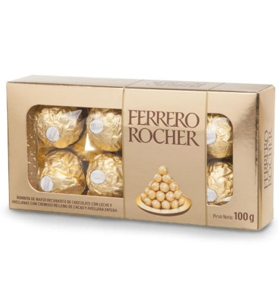 BOMBON FERRERO ROCHER CAJA X 8 UNIDADES