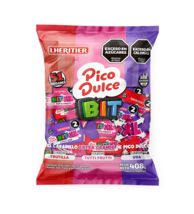 MASTICABLE PICO DULCE BIT XL SURTIDO 450 GR