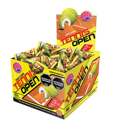 CHICLE OPEN CANDY TENNIS X 30 UNIDADES