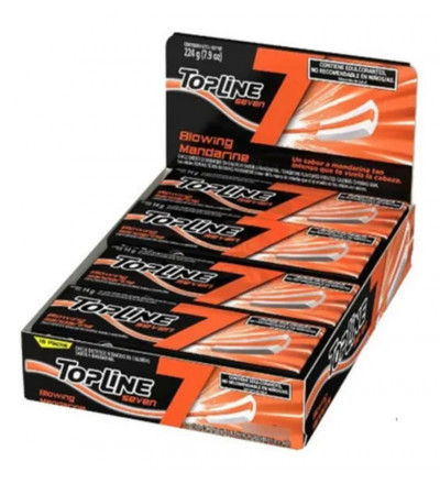CHICLE TOP LINE SEVEN MANDARINA X 16 UNIDADES