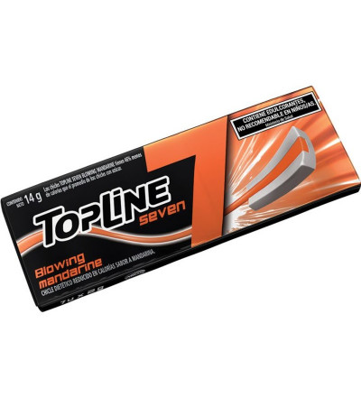 CHICLE TOP LINE SEVEN MANDARINA X 16 UNIDADES