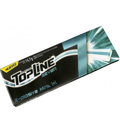 CHICLE TOP LINE SEVEN MENTA X 16 UNIDADES