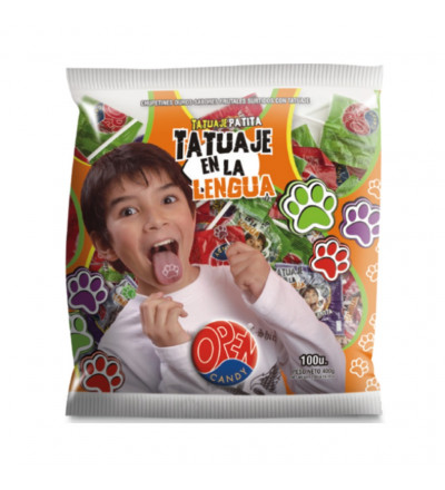 CHUPETIN TATUAJE LENGUA PATITA X 100 UNIDADES