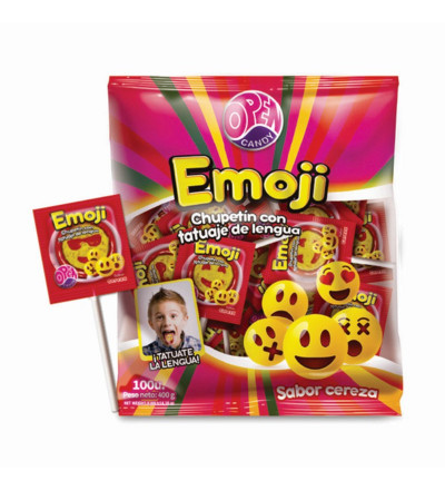 CHUPETIN TATUAJE LENGUA EMOJI X 80 UNIDADES