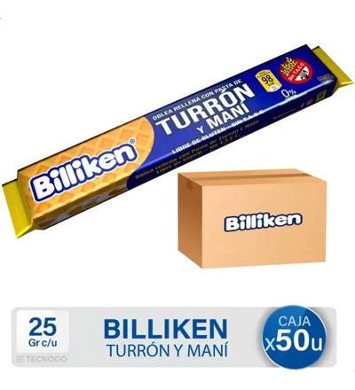 TURRON BILLIKEN SIN TACC X 50 UNIDADES