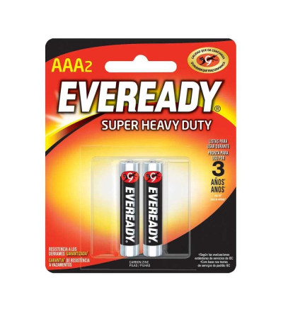 PILA EVEREADY AAA X 2 UNIDADES