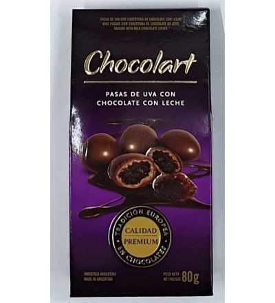 PASAS DE UVA CON CHOCOLATE CAJA 80 GR