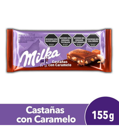 CHOCOLATE MILKA CASTANAS CON CARAMELO 155 GR