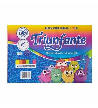 BLOCK DE DIBUJO TRIUNFANTE COLOR 20 HOJAS