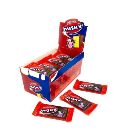CHOCOLATE MISKY LECHE 8 GR X 20 UNIDADES