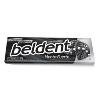 CHICLE BELDENT MENTA FUERTE X 20 UNIDADES