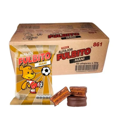 ALFAJOR FULBITO MANI X 40 UNIDADES
