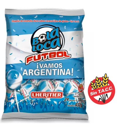 CHUPETIN BOLA LOCA CAMPEONES X 24 UNIDADES