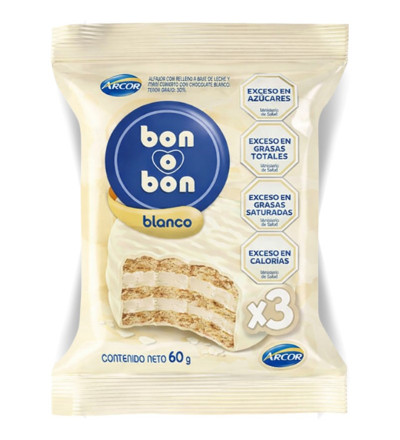 ALFAJOR BON O BON TRIPLE BLANCO