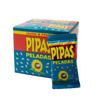 PIPAS PELADAS AZUL X 20 UNIDADES