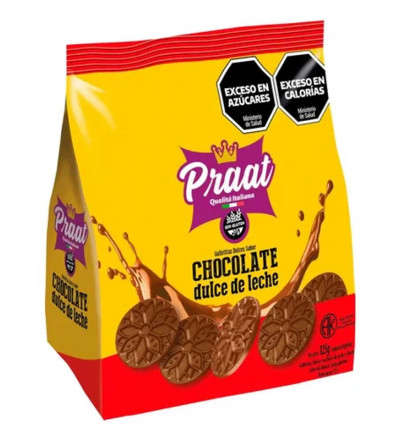GALLETA PRAAT CHOCOLATE DULCE DE LECHE 125 GR