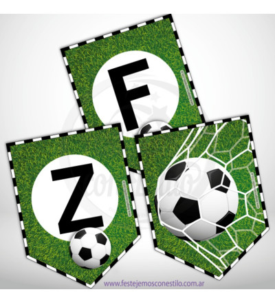 BANDERIN FELIZ CUMPLE FUTBOL