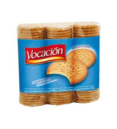 GALLETA VOCACION ACARAMELADA X 3 UNIDADES