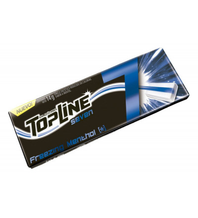 CHICLE TOP LINE SEVEN MENTHOL X 16 UNIDADES
