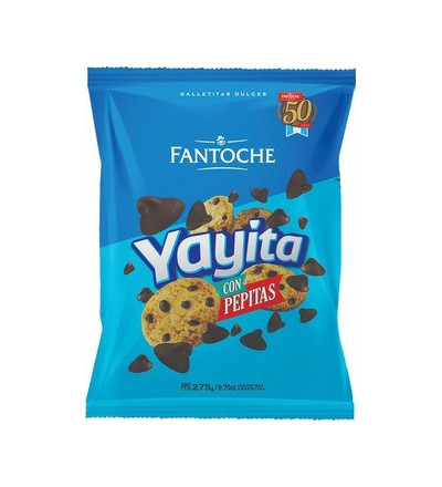 GALLETAS FANTOCHE YAYITA PEPITAS 275G/