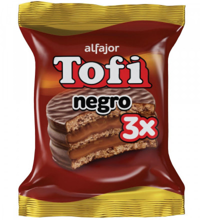 ALFAJOR TOFI TRIPLE NEGRO