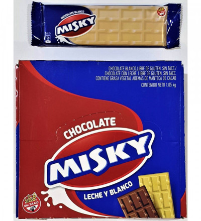 CHOCOLATE CELOFAN MISKY 50GR BLANCO /